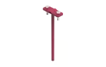 [LA 3011] Uchwyt dystansowy wbijany lub gwintowany L-160mm