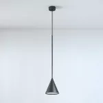 RIM 500 wisząca LED 6W/582lm/3000K, 230V, czarny głęboki (mat struktura) RAL 9005