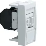 systo Gniazdo informatyczne z polem opisowym 1x RJ45 kat. 6 UTP 1M biały