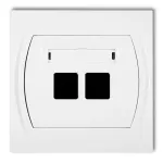 LOGO Gniazdo multimedialne podwójne bez modułu (standard Keystone) biały