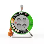 PB-ST/M/S/20M/3X1,5/H05VV-F Przedłużacz bębnowy STANDARD LINE, SCHUKO; 4x2p+Z; IP20; 16A; H05VV-F; 3x1,5; 20m; pomarańczowy
