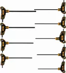 ZESTAW KLUCZ TRZPIE. TORX Z RĘKOJE. 9SZT