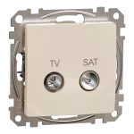 Gniazdo TV/SAT końcowe (4dB), Sedna Design & Elements, beżowy