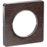 Odace Touch, ramka 1-krotna, podstawa aluminium, wenge