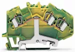 3-przewodowa złączka PE 4 mm², żółto-zielona 781-637/999-950