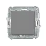 ICON Mechanizm łącznika schodowego (jeden klawisz bez piktogramu) szary mat