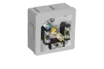 VP-02 Puszka n/t 86x86x40mm IP55 6-wl klik dł.gum. z zac. popiel