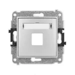 MINI Mechanizm gniazda multimedialnego pojedynczego bez modułu (standard Keystone) srebrny metalik