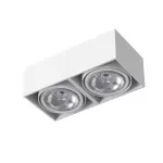 TUZ X2Sd LED111 stropowy max. 2x20W, G53, 12V/DC, srebrny aluminiowy (mat struktura) RAL 9006