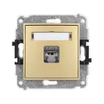 ICON Mechanizm gniazda komputerowego pojedynczego 1xRJ45, kat. 6, ekranowany, 8-stykowy złoty