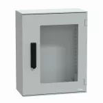 Obudowa poliestrowa wisząca PLM z drzwiami transparentnymi, zamek 3 punktowy, IP66 530x430x200 mm, PanelSet