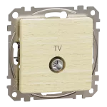 Gniazdo TV przelotowe (10dB), Sedna Design & Elements, brzoza