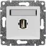 VENA Gniazdo multimedialne USB, bez ramki ŚNIEŻNA BIEL