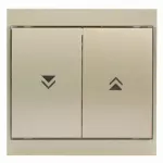 WP-10L/M Wyłącznik żaluzjowy-LUNA- zwierny p/t 10A, 250V; satyna