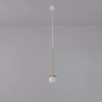 COTTON 250 fi100 wisząca max.1x1,9W, G9, 230V, przewód transparentny, kolor złota (gładki mat)
