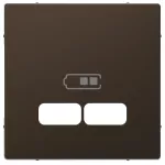 Merten, D-Life, płytka centralna gniazda ładowania USB, mocca metalik