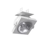 DEDRA M3Ahd AR111 wpust stropowy, max. 1x60W, G53, 12V, biały sygnałowy (mat struktura) RAL 9003