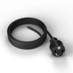 PP-40H/5M/3X1/H05RR Przewód przyłączeniowy z wtyczką prostą IP44; 3x1,0; H05RR; 5m; czarny