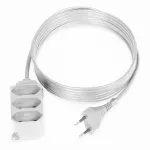 PS-362P/1,5 Przedłużacz stały trzykrotny 3x2p/II, 2,5A, 250V z przewodem przyłączeniowym OMYp 2x0,75 mm