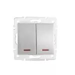 LOGI 02-1023-143 sr Łącznik zwierny podwójny LED