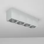 TITO D5 stropowy max. 4x13W, GU10, 230V, srebrny aluminiowy (mat struktura) RAL 9006