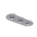 GIULIETTA C1Ch AR111 wpust stropowy max. 3x60W, G53, 12V, srebrny aluminiowy (mat struktura) RAL 9006