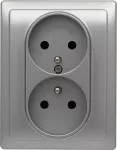 KOS 66 Gniazdo podwójne z uziemieniem kompletne ALUMINIUM