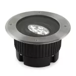 Recessed uplighting IP65-IP67 Gea Power LED Round ø180mm LED 22W LED warm-white 3000K ON-OFF AISI 316 stainless steel 1101lm 55-9667-CA-CL
