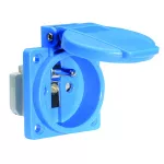 Gniazdo tablicowe 16A 230V IP44 z bolcem ochronnym - kolor niebieski, zaciski Quick-Connect