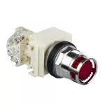 Przycisk podświetlany, Harmony 9001K, czerwony LED, 120V, BA9s, 1C/O, Ø30
