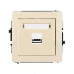 DECO Mechanizm ładowarki USB pojedynczej USB A, 10W max., 5V, 2A beżowy