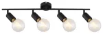 3989 Lampa sufitowa Lamar E27 4xMAX 40W matt black
