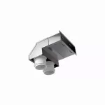 metalowa skrzynka rozprężna do montażu ściennego, kątowa, 2x75/200x55 mm FlexiVent