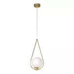 Kaja lampa wisząca Neve Gold E27 mosiądz K-4775