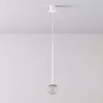 CLAR 400 fi100 wisząca LED 2,7W/298lm/3000K, 230V, przewód transparentny, biały sygnałowy (mat struktura) RAL 9003