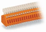 Złączka do płytek drukowanych przycisk 0,5 mm² RM 2,54 mm 36-bieg, pomarańczowa 233-536