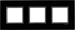 DANTE Ekskluzywne Ramka zdobiona 3x BLACK GLASS SE3