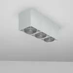 TITO D4 stropowy max. 3x13W, GU10, 230V, srebrny aluminiowy (mat struktura) RAL 9006