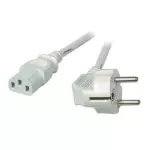 Kabel zasilający Schuko 90° - C13 180° 2m szary EK501.2