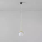 COTTON 250 fi160 wisząca max.1x4,8W, G9, 230V, przewód czarny, kolor złota (gładki mat)