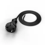 PP-21/1,5M/2X1/H05RR Przewód przyłączeniowy z wtyczką prostą IP20; 2x1,5; H05RR; 1,5m; czarny