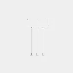 Pendant Tubs Modular Pendant Track with 3 Ceilings LED 16W LED warm-white 3000K DALI Black 212lm 00-A115-05-M1
