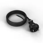 PP-21/5M/2X1/H05VV-F Przewód przyłączeniowy z wtyczką prostą IP20; 2x1; H05VV-F; 5m; czarny