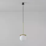 COTTON 200 fi200 wisząca max.1x23W, E27, 230V, przewód czarny, kolor złota (gładki mat)