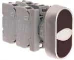 PRZYCISK DWUKLAWISZOWY 1 ZWIER 1ROZWIER BIAŁO-BIAŁY SP22-2KL-11-230-LED\CZ/CZ