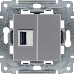 DANTE Ładowarka USB pojedyncza INOX