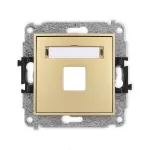 MINI Mechanizm gniazda multimedialnego pojedynczego bez modułu (standard Keystone) złoty