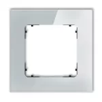 ICON Ramka uniwersalna pojedyncza kwadratowa - efekt szkła (ramka: szara; spód: czarny) szary