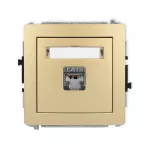 DECO Mechanizm gniazda komputerowego pojedynczego 1xRJ45, kat. 6, ekranowany, 8-stykowy złoty