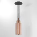 NER PANEL ZBK11 wisząca max. 11x2,5W, G9, 230V, przewód czarny, kolor miedzi (gładki mat)